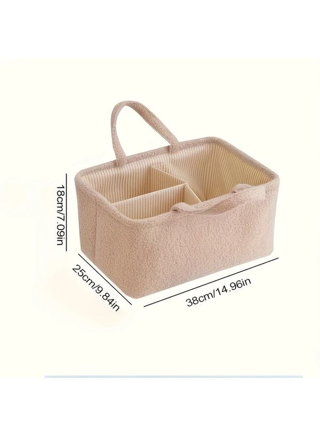 سلة تخزين حفاضات محمولة رمادية ذات أقسام - منظّم متعدد الاستخدامات - Image 3