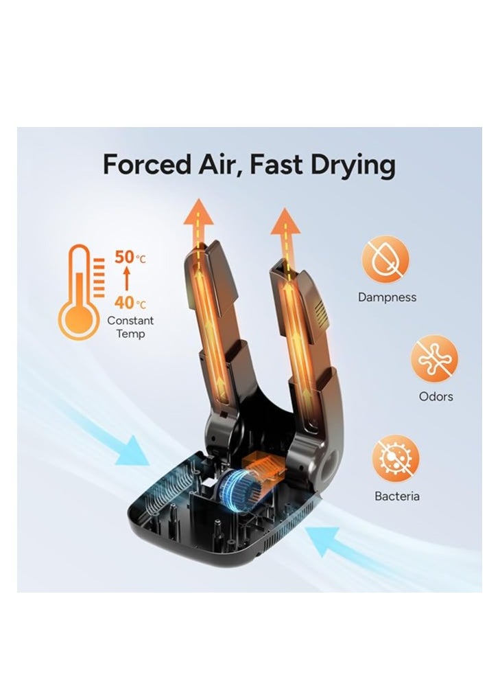 A ZONE - Electric Ski Boot Dryer with Adjustable Drying Rack – Timer Options (30/60/120/180 Minutes), Gloves Dryer & Sneaker Shoes Warmer, Ideal for Ski Boots, Snowboard Boots, Gloves, and Shoes, Fast & Efficient Drying for Winter Gear, Portable & Compact - Image 1