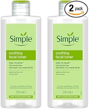 Simple Kind to Skin Soothing Facial Toner 200ml Pack of 2 - Image 1