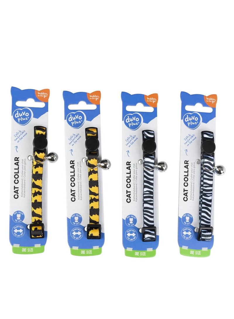 duvo Plus 2Pc Cat Collar Zoo Nylon Mixed Colors 20-30cm/10Mm - Image 2