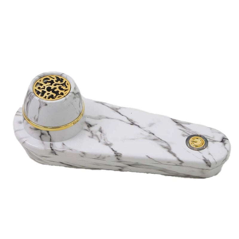 Mini USB Incense Burners USB Electric Handheld Burner with Charging Cable- White