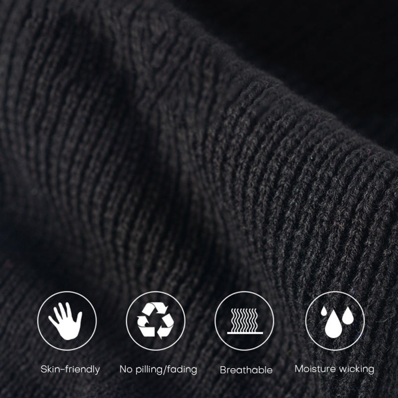Warm Ski Mask: 3 Holes Red Soft Thicken Knitted Fabric - Superior Thermal Retention Wide Vision Breathable Face Cover for Winter Sports Outdoor Activities Cycling Snowboarding Running - Image 3