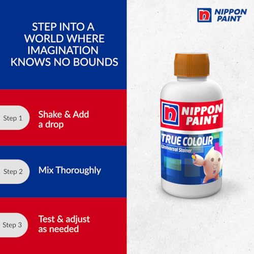 Nippon Paint True Colour Universal Stainer (Turkey umber, 100ml)-Water Soluble High Tint, Non-Toxic, Non-Fading Pigment-For Plastic Emulsions, Enamels, Paints, Oil Paints-DIY - Image 3