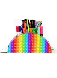 KutuTR Wooden Vip Popit Series Desktop Pen Holder with Rainbow Ruler Organizer for Children Mounted Boxed  - Image 2