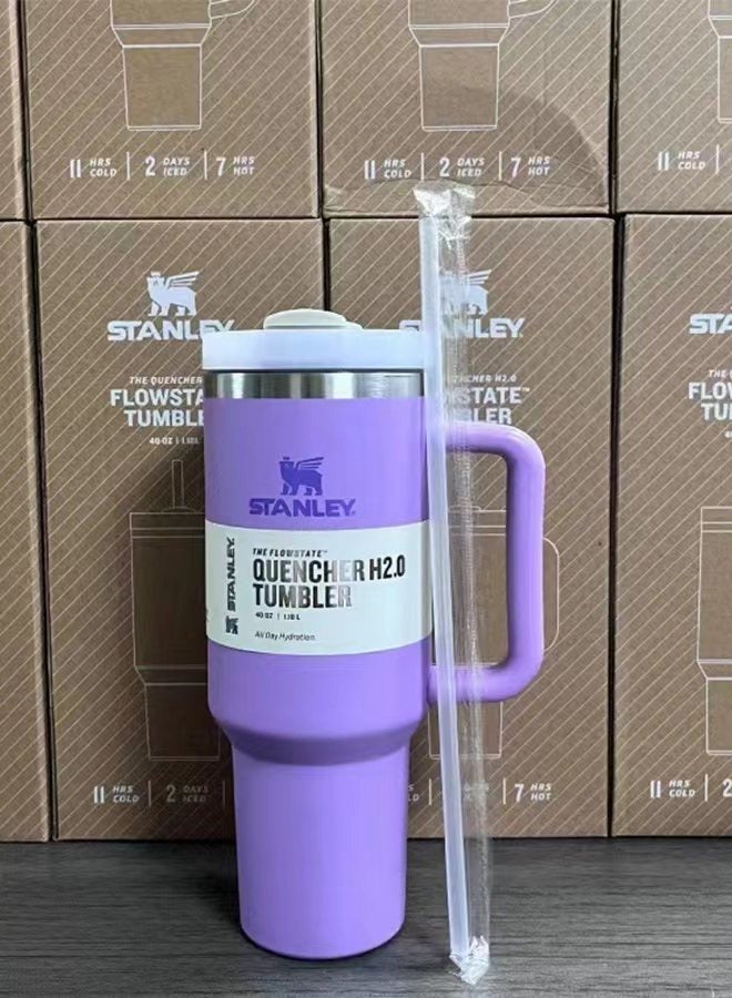 Stanley Quencher H2.0 Stainless Steel Vacuum Insulated Tumbler with Lid and Straw for Water, Iced Tea or Coffee, Smoothie and More,  40oz/1.18L 