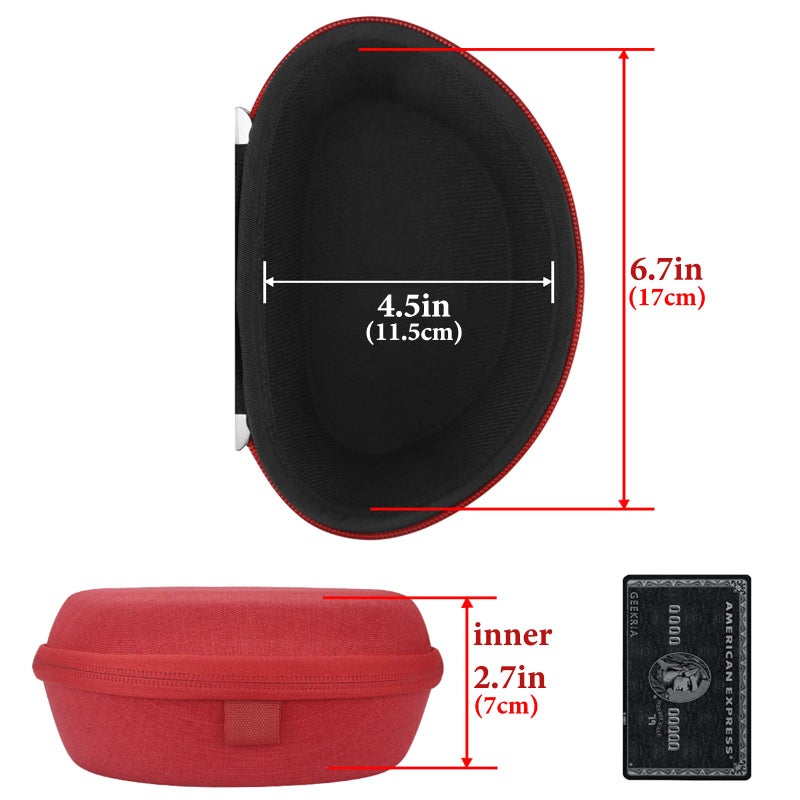 Geekria Geekria Shield Headphones Case Compatible with Beats Solo 4, Solo 3, Solo 2, Solo Pro Wireless, Solo HD Case, Replacement Hard Shell Travel Carrying Bag with Cable Storage (Red)  - Image 4
