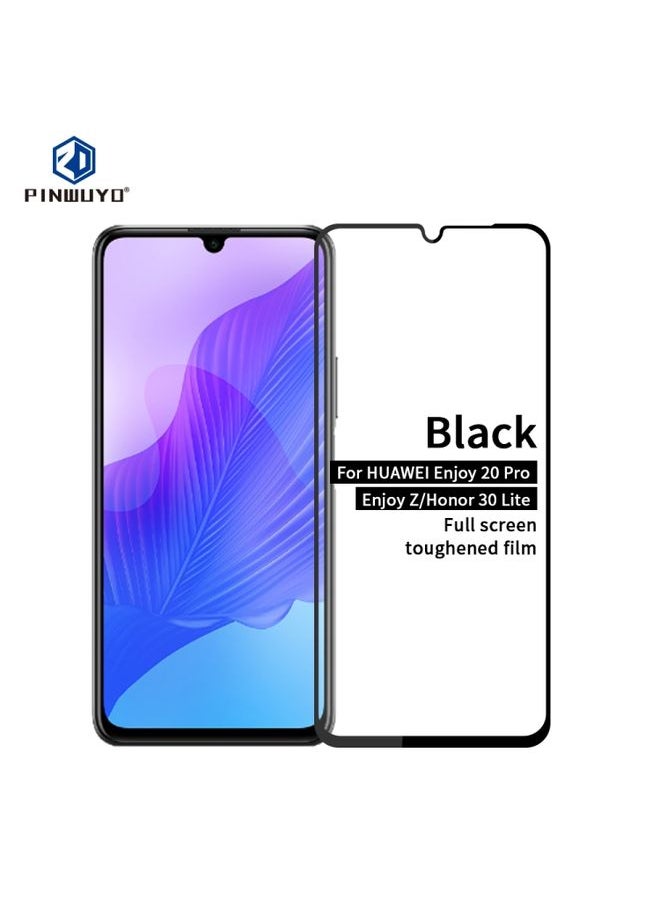 PINWUYO Screen Protector For Huawei Enjoy 20 Pro / Enjoy Z / Honor30 Lite PINWUYO 9H 2.5D Full Screen Tempered Glass Film(Black) 