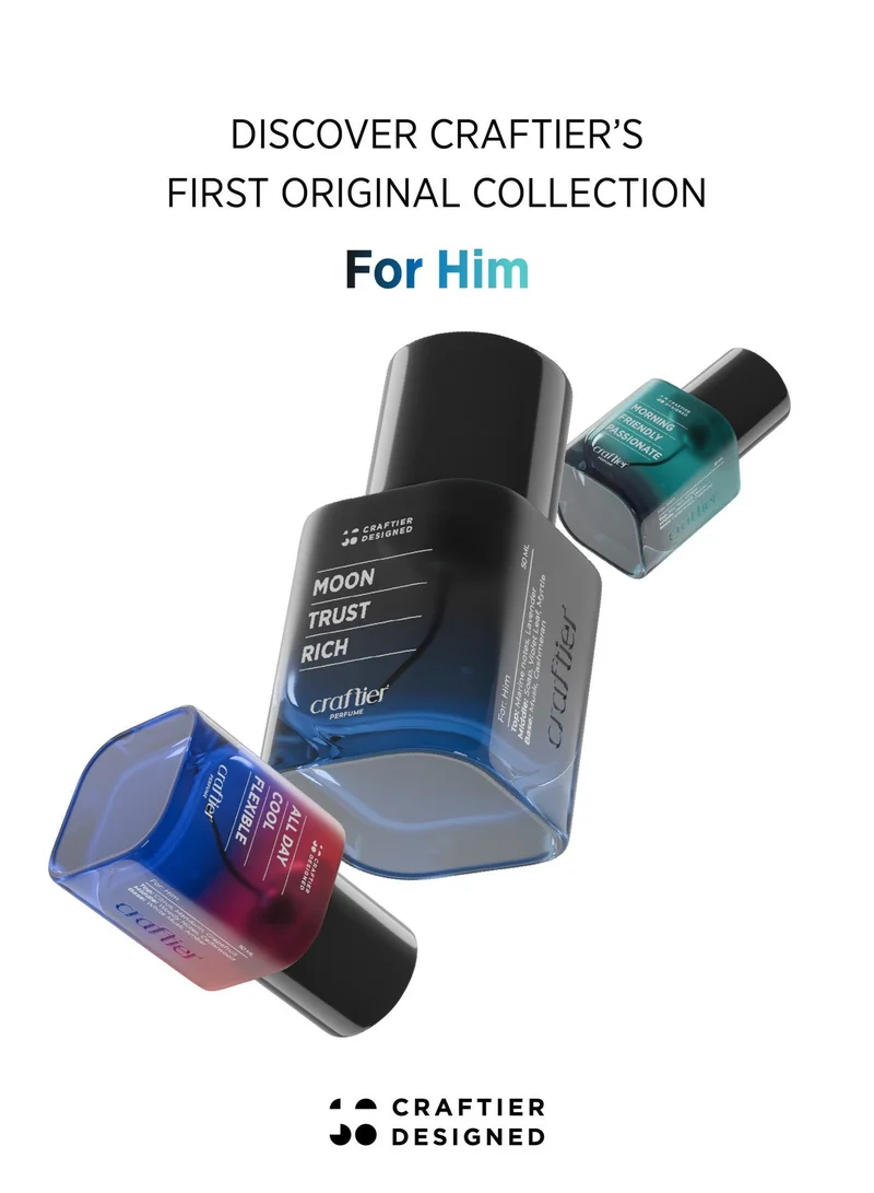 Craftier Perfume Moon Trust Rich Craftier Designed MOON TRUST RICH Eau De Parfum For Men - 50ml, Long Lasting Aromatic Fresh Perfume, Longevity Upto 36 Hours, Premium Men's Fragrance For Summer for Men | Best Price UAE