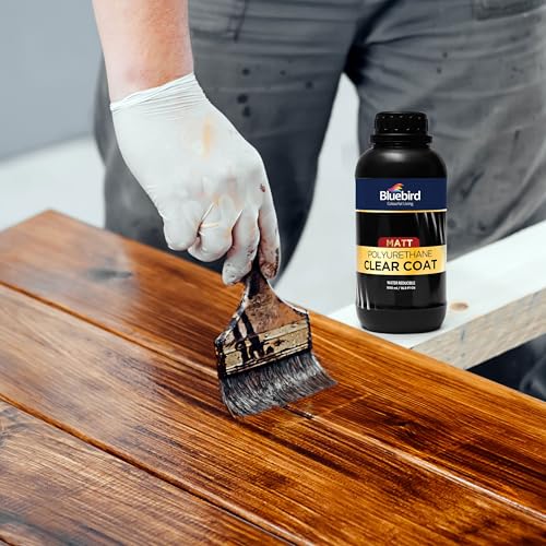 Bluebird 17 Fl Oz Polyurethane Clear Coat for Furniture, Paintings, Water-Based Professional Varnish (Matt) - Image 5