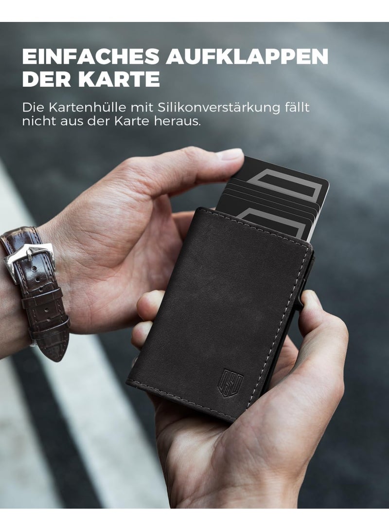 DODENSHA Dudensha Magsnap Wallet, Card Holder with Coin Pocket, Men's Credit Card Holder for 10+ Cards, Slim Card Holder Wallet with Magnetic Closure, RFID Protection, Black - Image 5
