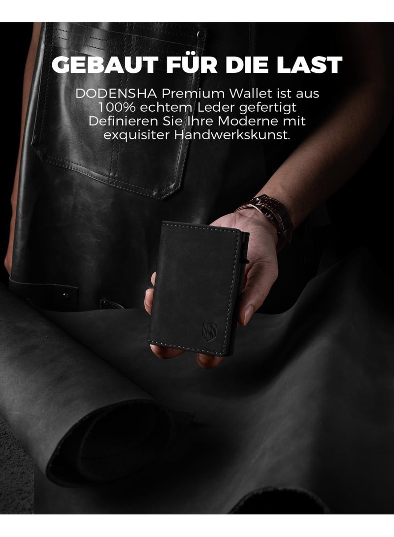 DODENSHA Dudensha Magsnap Wallet, Card Holder with Coin Pocket, Men's Credit Card Holder for 10+ Cards, Slim Card Holder Wallet with Magnetic Closure, RFID Protection, Black - Image 2