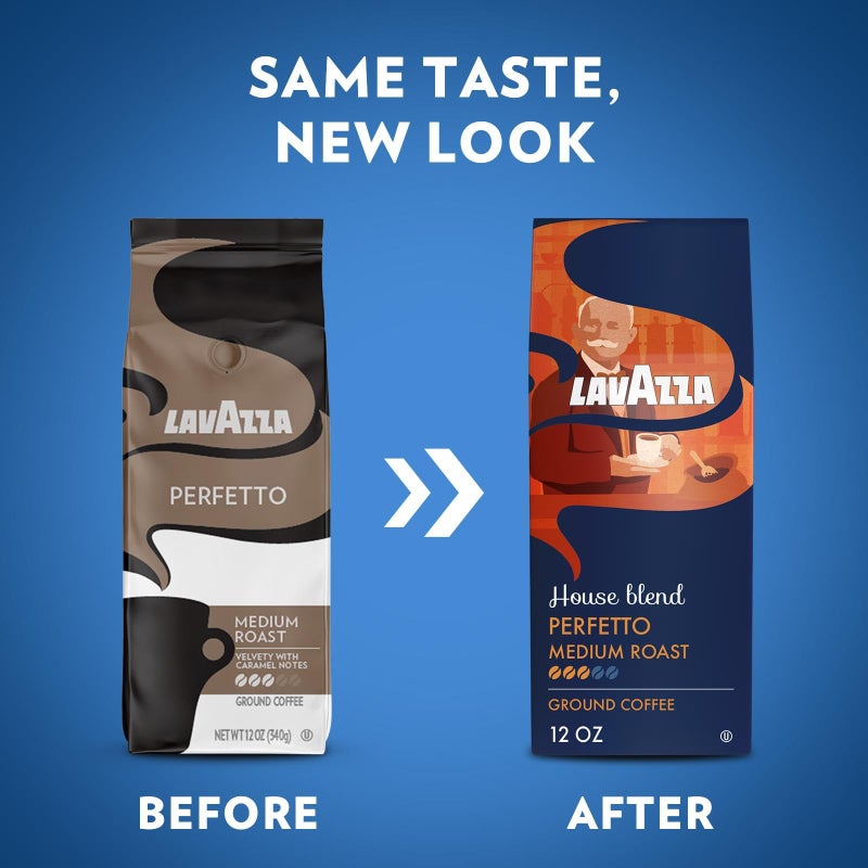 Lavazza House Blend Perfetto Ground Coffee 6 Bags of 12oz, Medium Roast, Full-bodied, Intensity 3/5, 100% Arabica, Ideal for Drip Brewers, (Pack of 6) - Package May Vary - Image 2
