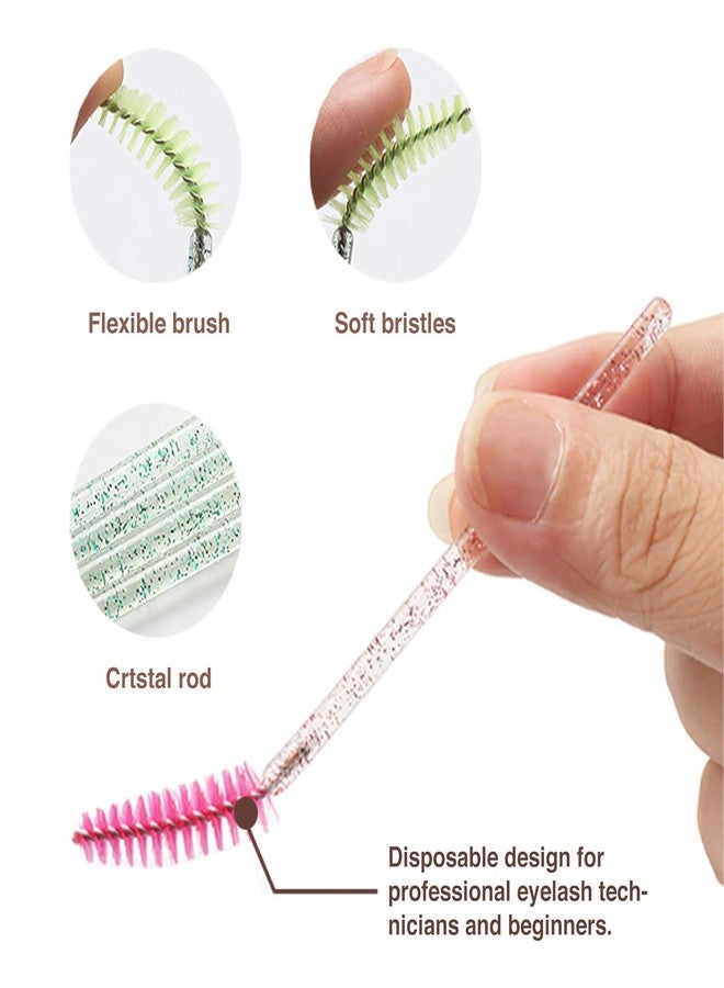 VOIISH Eyelash Mascara Brushes Wands Applicator for Eyelash Extensions and Eyebrow Brush | Eyelash Brush Spoolies 50pcs - Image 3