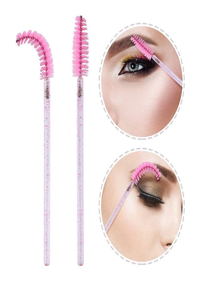 VOIISH Eyelash Mascara Brushes Wands Applicator for Eyelash Extensions and Eyebrow Brush | Eyelash Brush Spoolies 50pcs - Image 2