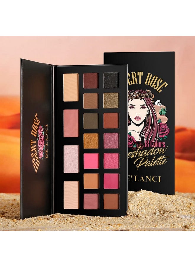ecofavor - Eyeshadow Palette Natural Naked Smokey Neutral 18 Shades Eye Shadow Pallets Matte Shimmer Dark Burgundy Makeup Pallet High Pigmented Waterproof Long Lasting Smooth Texture Blendable Soft Powder - Image 1