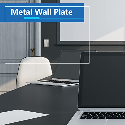 LIDER Decorator Switch or Receptacle Metal Wall Plate, Stainless Steel Outlet Cover, Corrosion Resistant, Mid-Size 1-Gang 4.88" x 3.11", 201 Stainless Steel, LMWP-31M-PC, Polished Chrome - Image 2