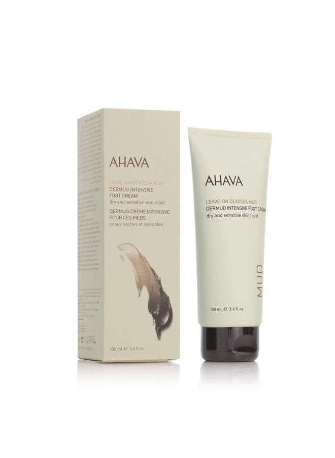 AHAVA Dermud Intensive Foot Cream - Intensely Hydrates, Moisturizes & Heals Dry Cracked Heels and Feet, Enriched with Patented Osmoter and Dermud, Hippophae Oil, Lavender Oil & Shea Butter, 3.4 Fl.Oz - Image 1