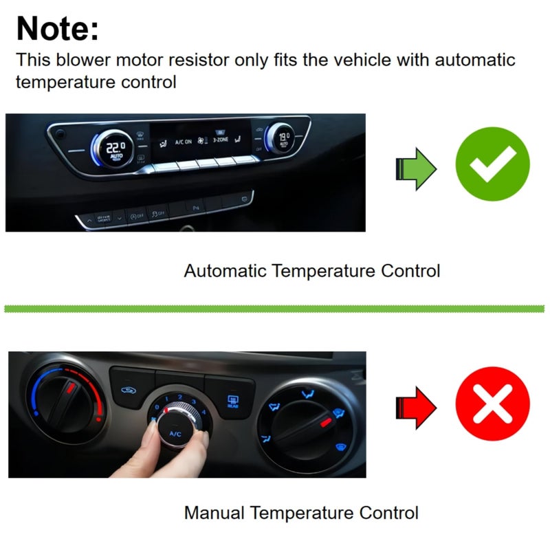 PANNUOSCS Blower Motor Resistor Compatible With Select 2007-2013 Chevy Silverado Suburban Tahoe Camaro Equinox/Gmc Sierra Yukon/Buick/Cadillac/Dodge/Chrysler/Opel Replace#15141283 13598134 - Image 5