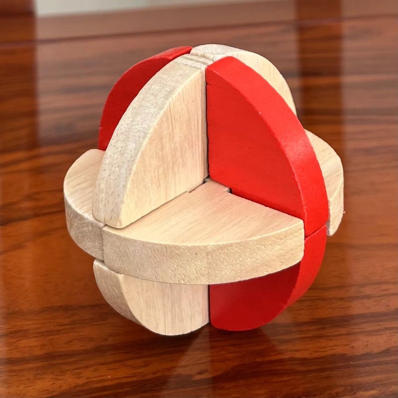 Kongming Lock Children'S Wooden Toy Kongming Lock Luban Lock Full Set Classical Mortise Wooden Toy Kongming Lock - Image 3
