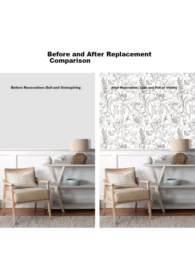 JiffDiff Jifudifu Vintage Self-adhesive Waterproof Moisture-proof Sofa Background Wall Decoration Wallpaper Renovation Peel-and-stick Wallpaper - Image 1
