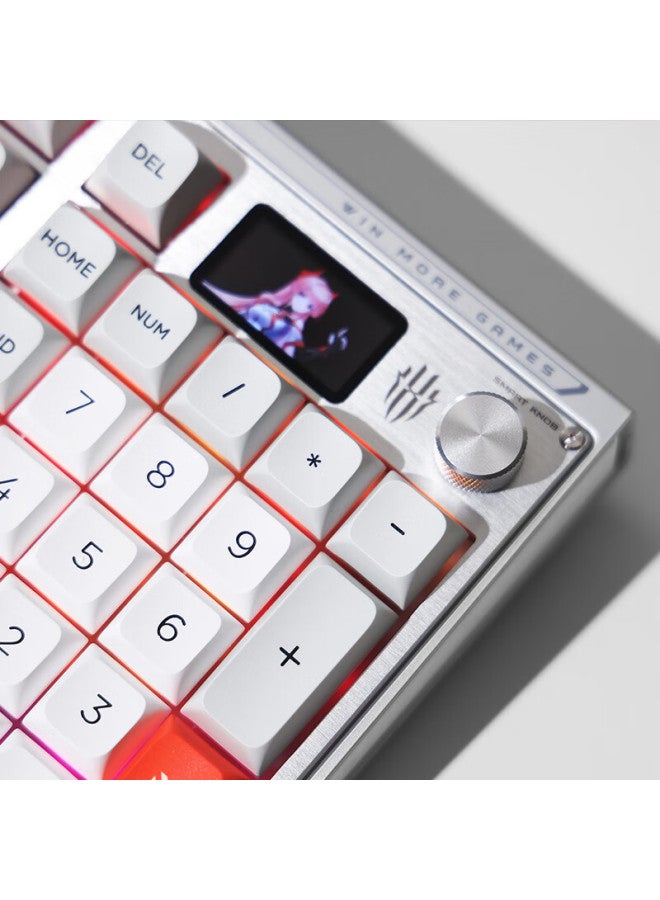 Nubia Red Magic Gk001j Silver Wing Edition 100-key Wired/wireless/bluetooth Triple Mode Customizable Mechanical Gaming Keyboard With Ttc Flame Snow Switches And Personalized Screen Display - Image 3