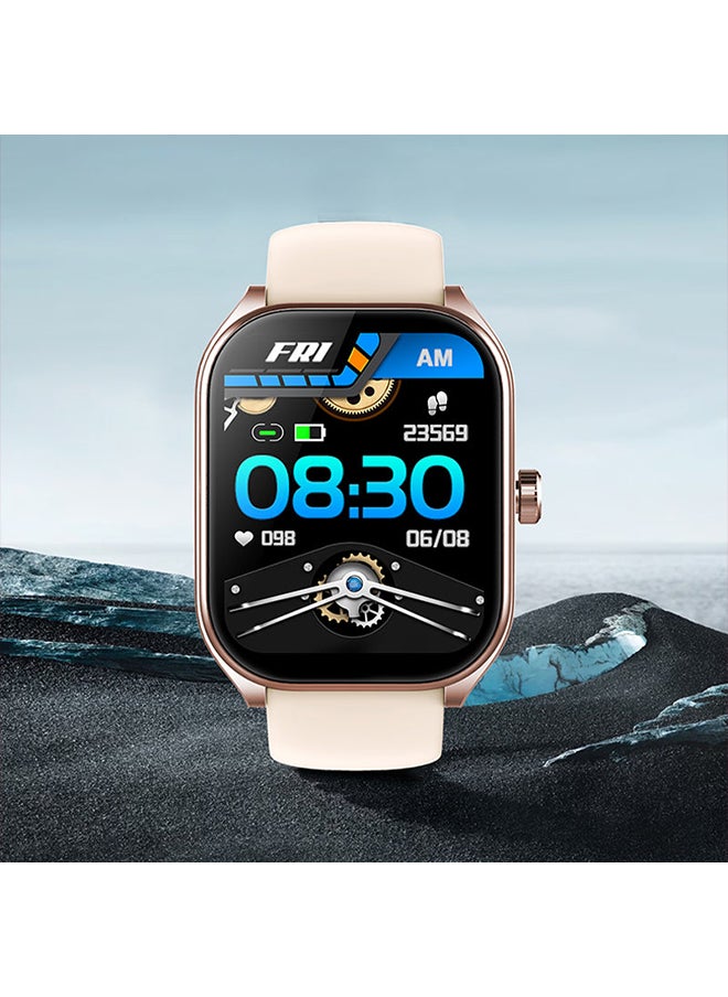 AOLON Curve Smart Watch for Men Women (Answer/Make Call), 2.01" Fitness Tracker with 120+ Sport Modes Heart Rate Sleep Blood Oxygen Monitor, IP68 Waterproof Fitness Watch for Android iOS (GOLD)  - Image 1