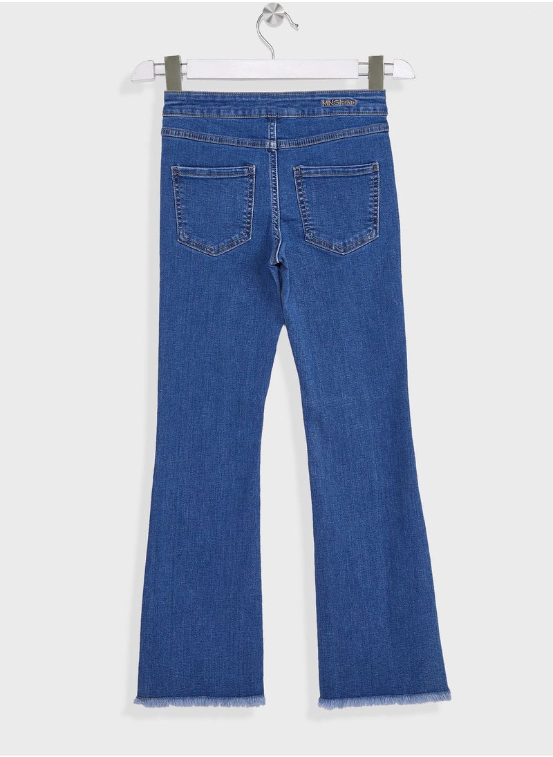 MANGO - Youth Light Wash Straight Jeans - Image 1