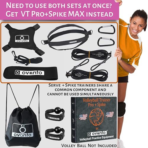 OVANTO Volleyball Training Equipment Aid – Solo Volleyball Equipment in 4 Styles to Serve, Spike, Set and Pass Like a Pro - Adjustable Volleyball Practice Equipment Gift for Beginners & Experts - Image 3