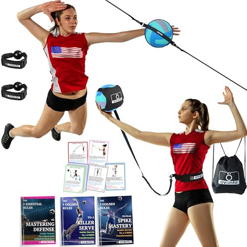 OVANTO Volleyball Training Equipment Aid – Solo Volleyball Equipment in 4 Styles to Serve, Spike, Set and Pass Like a Pro - Adjustable Volleyball Practice Equipment Gift for Beginners & Experts - Image 1