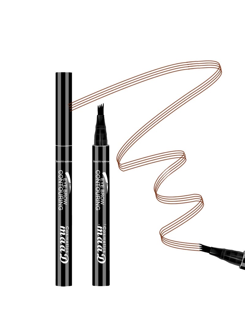 Aaiffey - Eyebrow Tattoo Pen Waterproof Microblading Eyebrow Pencil with a MicroFork Tip Applicator Creates Daily Natural Brows Makeup Effortlessly - Image 1