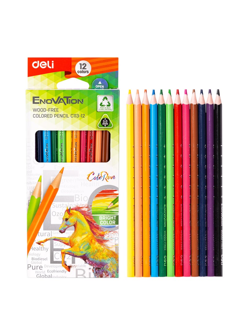 Deli EC113-12 Colored Pencils - 12 Colors - Image 1