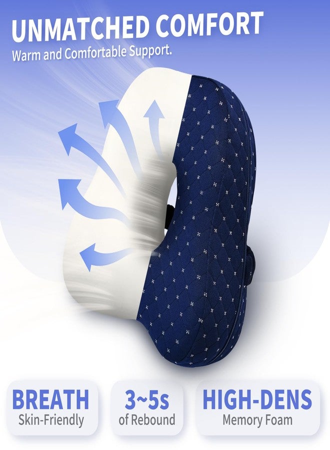 MSJGA Knee Pillow for Side Sleepers, Knee Pillow, Alignment Pillow for Side Sleepers,Memory Foam Leg Cushion, Comfortable Sleeping Support,Hip Alignment Pillow for Legs/Buttocks/Back (Blue) - Image 2