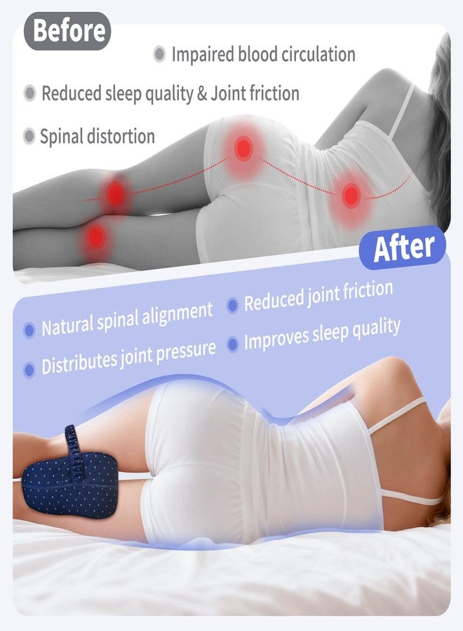 MSJGA Knee Pillow for Side Sleepers, Knee Pillow, Alignment Pillow for Side Sleepers,Memory Foam Leg Cushion, Comfortable Sleeping Support,Hip Alignment Pillow for Legs/Buttocks/Back (Blue) - Image 5