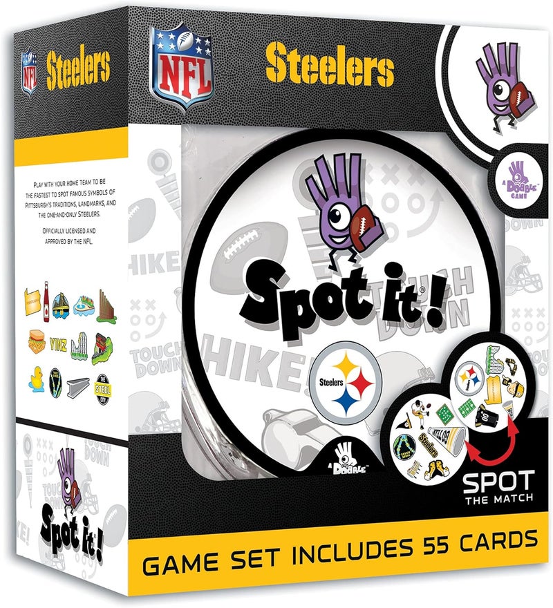 Master Pieces NFL Spot It! Pittsburgh Steelers Edition, Multi, One Size (41754), 84 months to 1200 months - Image 2