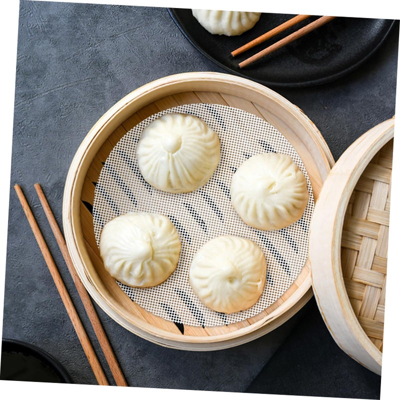 5Pcs Reusable Silicone Steamer Mats Non Stick Pads For Dumplings Baking Pastry - Image 5