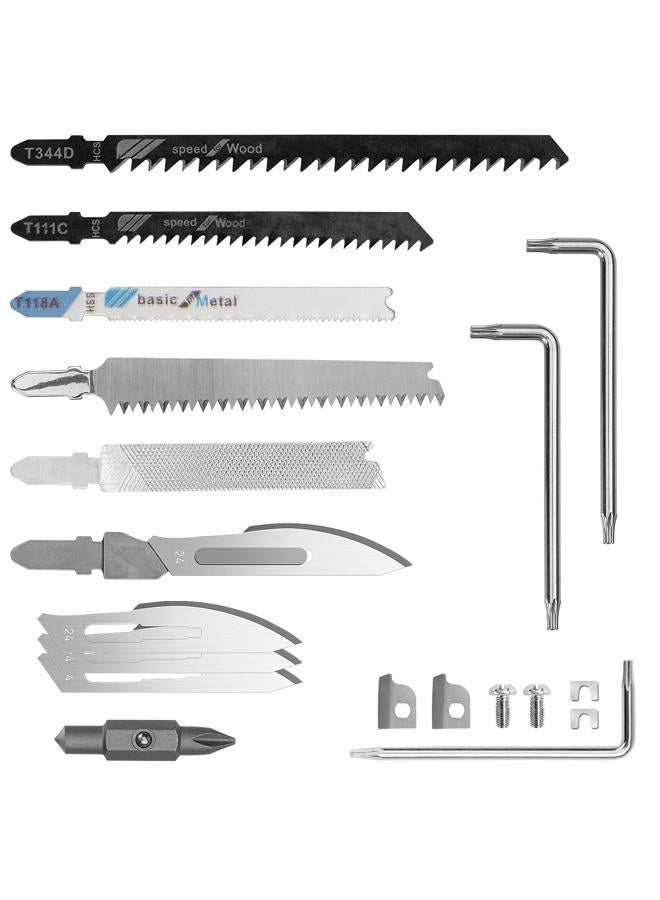 BIBURY Multitool Pliers Spare Parts Kit, Replaceable Wire Cutter, Screwdriver & Window Breaker & Interchangeable Saws Blade & File and Scalpel Blades Suitable with BIBURY Multitool Pliers - Image 1