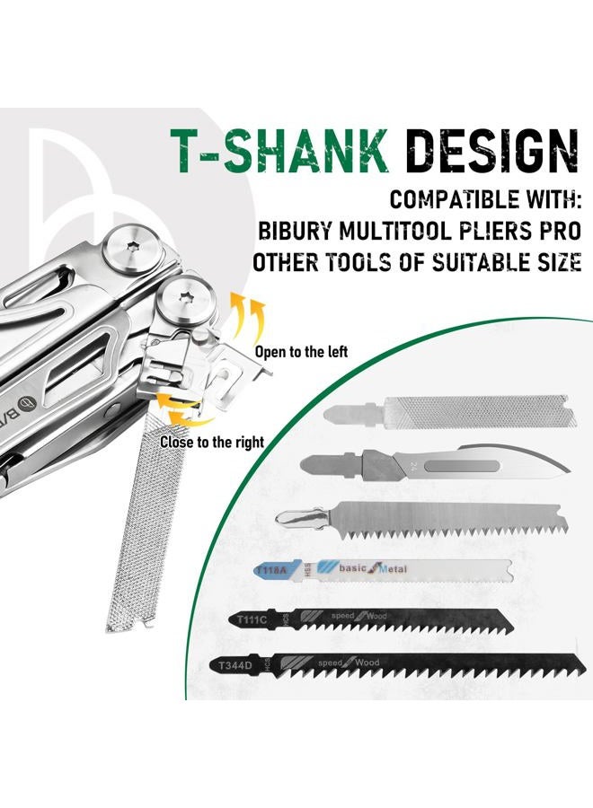 BIBURY Multitool Pliers Spare Parts Kit, Replaceable Wire Cutter, Screwdriver & Window Breaker & Interchangeable Saws Blade & File and Scalpel Blades Suitable with BIBURY Multitool Pliers - Image 3