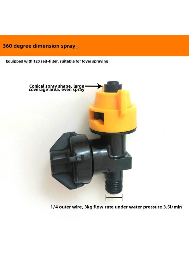 Generic - Dairy Farm Farm Cooling Nozzle Cowshed Nozzle Anti-drip 180 Degree 360 Degree Atomization Nozzle Can Be Safely Adjusted-Specification:180 Degree Sector (black Small Flow) - Image 1