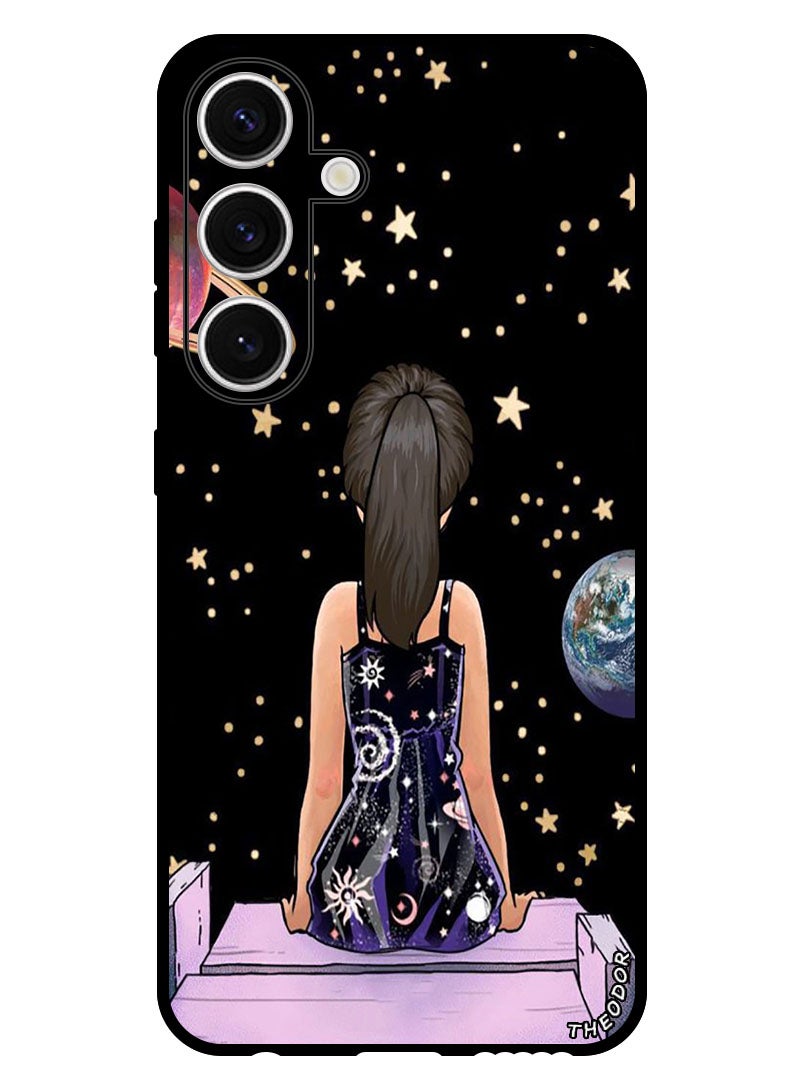 Theodor Protective Case Anti Scratch Shock Proof Bumper Cover For Samsung Galaxy S24 Girl Watching Star - Image 1