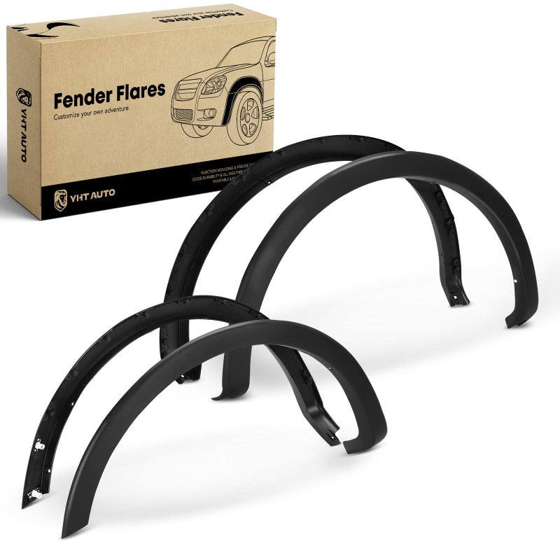 YHTAUTO OE Factory Style Fender Flares Compatible with Ford F150 20092014 67 788 974 Fleetside Bed Not Fit Raptor Platinum Models Matte Black Wheel Flare Cover Protector Set of 4