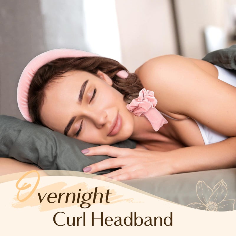 Yanibest Heatless Hair Curler to Sleep in, Overnight Curl Headband for Natural Wavy Curls, No Heat Soft Hair Curler Set with Hair Clip Scrunchies for Styling, No Slip Heatless Curls - Image 4