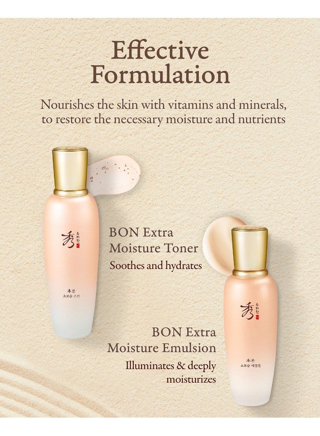 Sooryehan Bon Extra Moisture Korean Skin Care Gift Set (13.01 Fl Oz) - Luxury Premium High-end by LG Beauty. Hydrating Toner, Emulsion Lotion, Cleansing Foam, Eye Cream. - Image 4