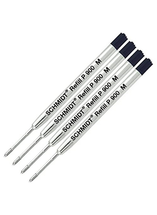 شميت عبوة من 4 قطع - حبر جاف - حبر أسود متوسط الحجم من طراز Schmidt P900 Parker Style - Image 2