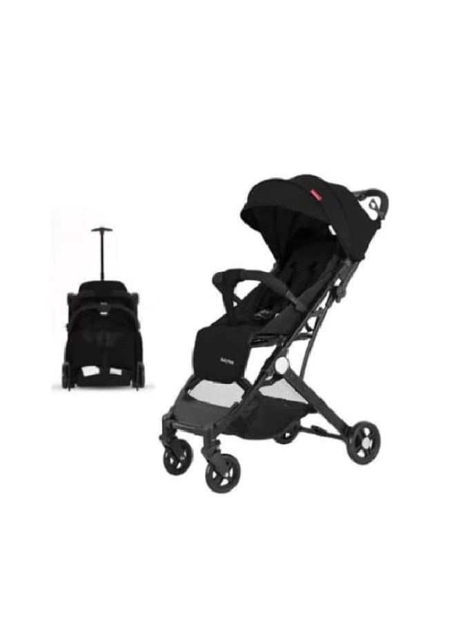 Ntech NTECH Travel Light weight Baby Stroller Compact 4 Wheels Air Travel One Hand Foldable Push chair With Adjustable Reclining Seat For Toddler Black  - Image 1