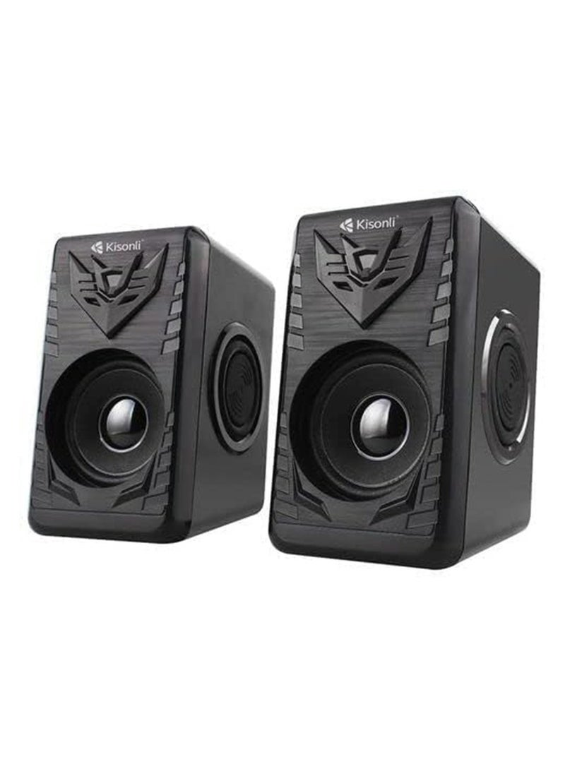 كيسونلي - مكبر صوت USB للكمبيوتر مكبر صوت Purelloud Sound للكمبيوتر المحمول T-008A - Image 1