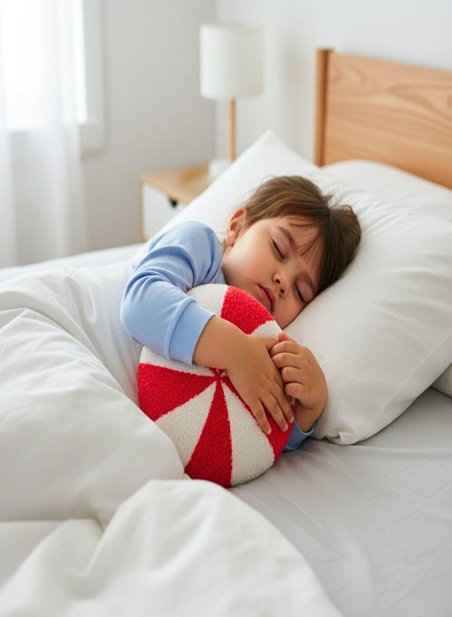 Tickles Candy Soft Stuffed Plush Cushion Pillow for Kids Boys & Girls Birthday Gift Home Decor (Color: White & Red Size: 30 cm) - Image 2