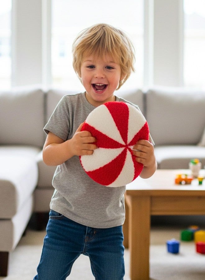 Tickles Candy Soft Stuffed Plush Cushion Pillow for Kids Boys & Girls Birthday Gift Home Decor (Color: White & Red Size: 30 cm) - Image 3