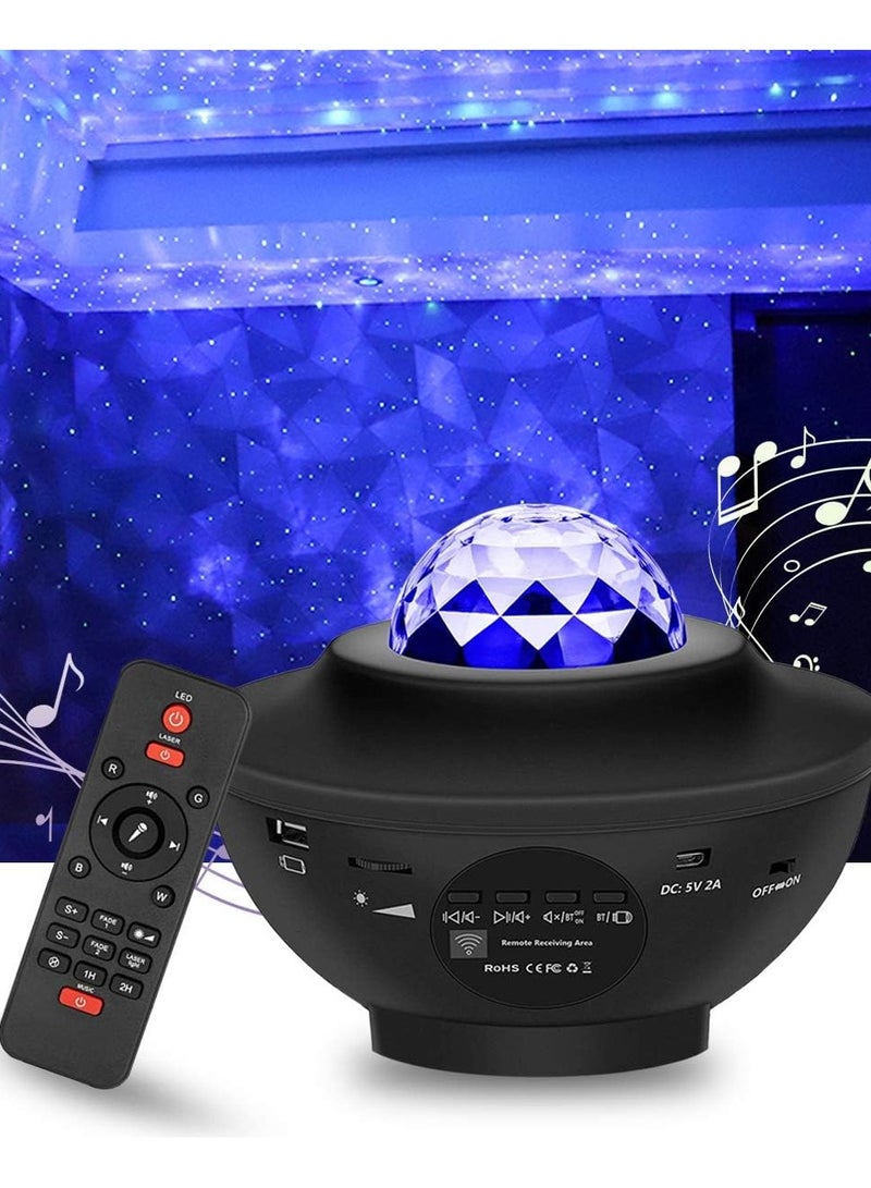 Star lighting device with speakers to play music, black - Image 1