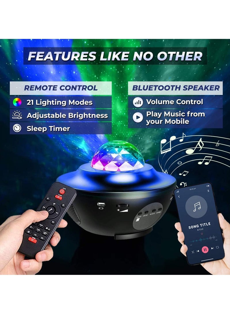 Star lighting device with speakers to play music, black - Image 2