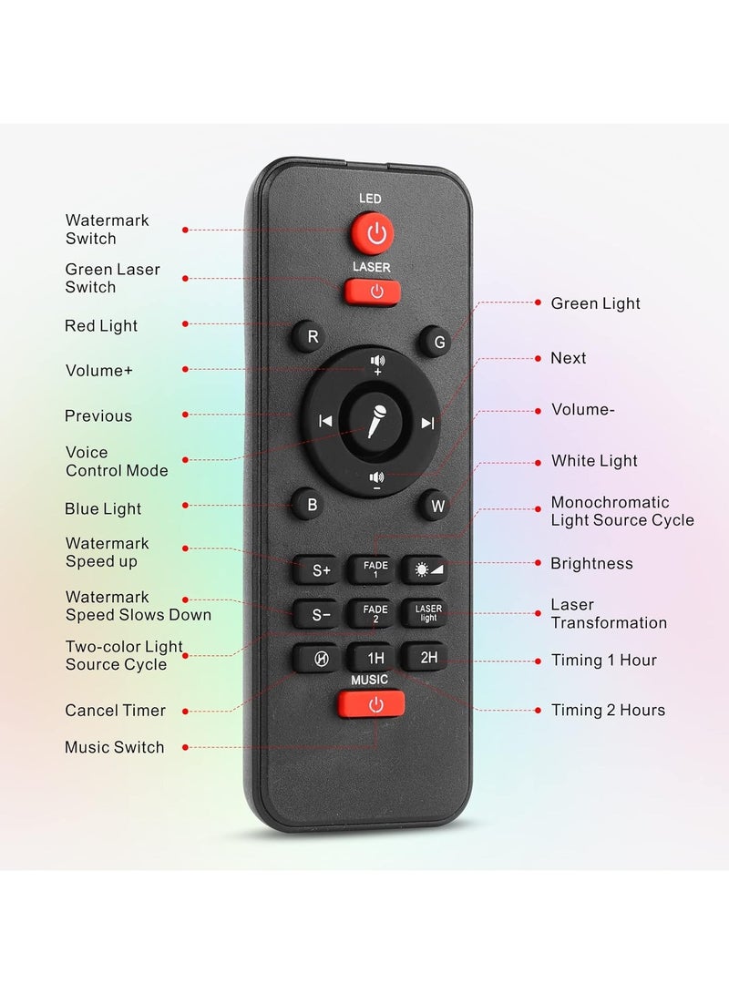 Star lighting device with speakers to play music, black - Image 3